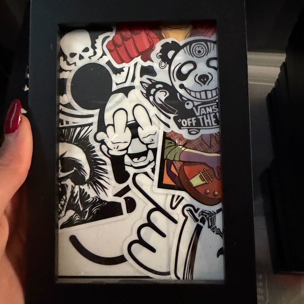 Vans Sticker Art in Black Frame